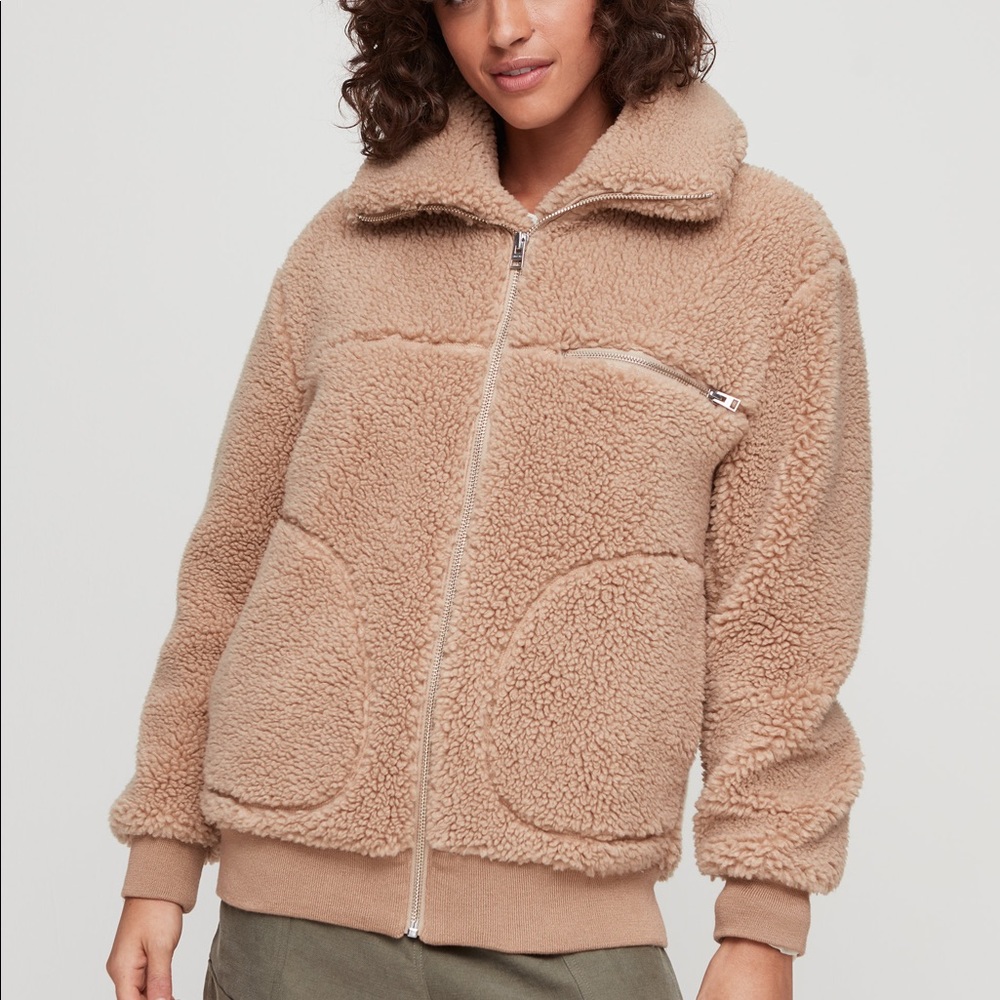 Aritzia wilfred teddy jacket in sanders